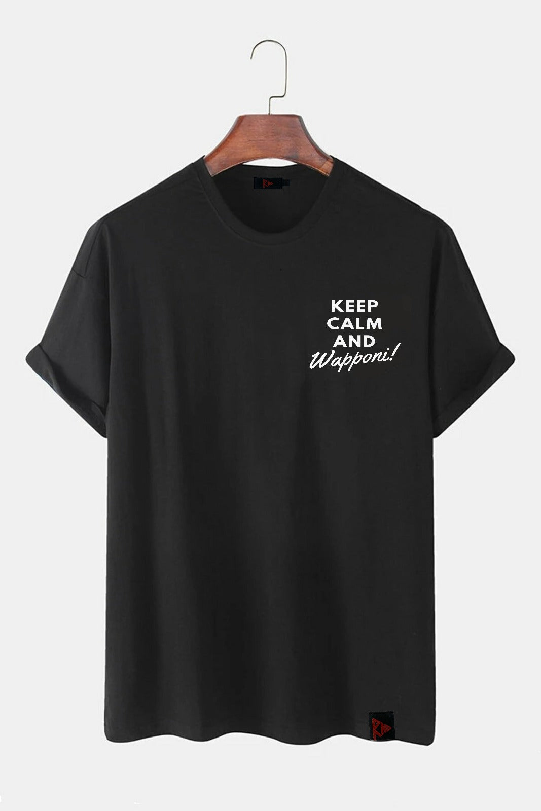 Keep Calm and Wapponi Oversize Tişört %100 Pamuk RND0006