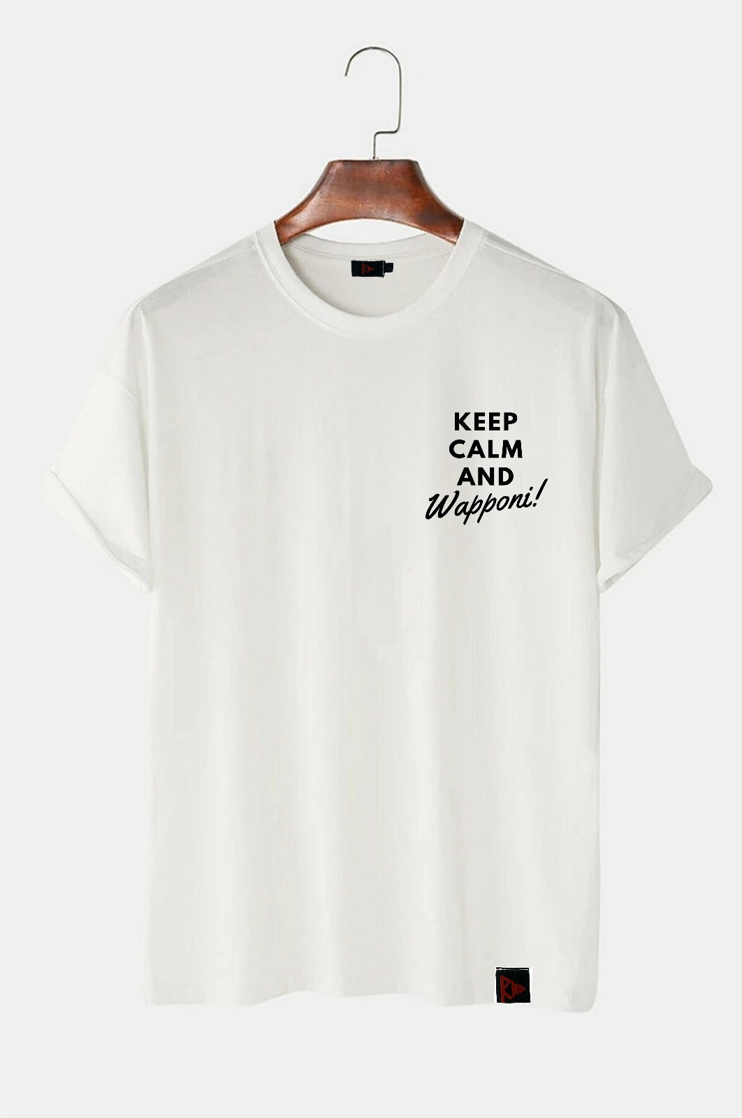 Keep Calm and Wapponi Oversize Tişört %100 Pamuk RND0006