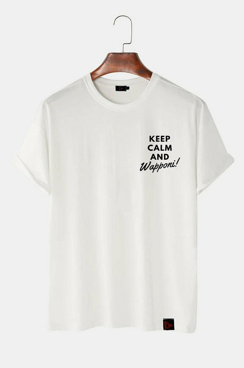 Keep Calm and Wapponi Oversize Tişört %100 Pamuk RND0006